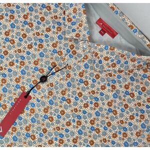 NEW Redvanly Polo Shirt Golf Performance Beech Floral Men's XXL‎ Orange NWT